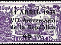 Spain - 1938 - Quijote - 45 + 15 CTS - Violeta - España, Quijote - Edifil 755 - Aniv. de la Republica - 0